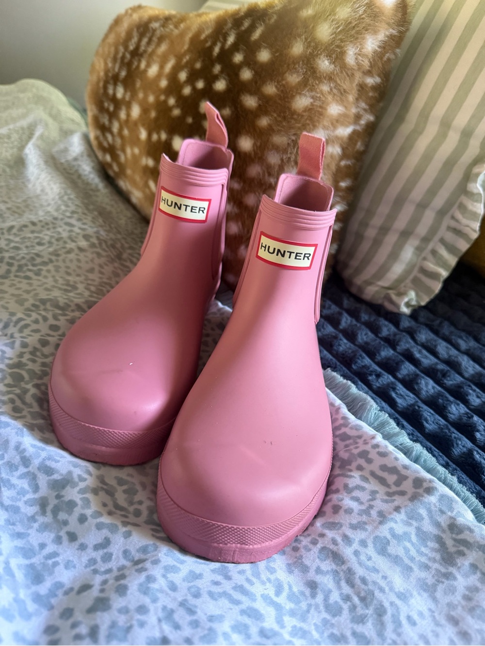 Classic Hunter Women's Chelsea Rain Boots waterproof Dusty Pink size 8 - Picture 2 of 7